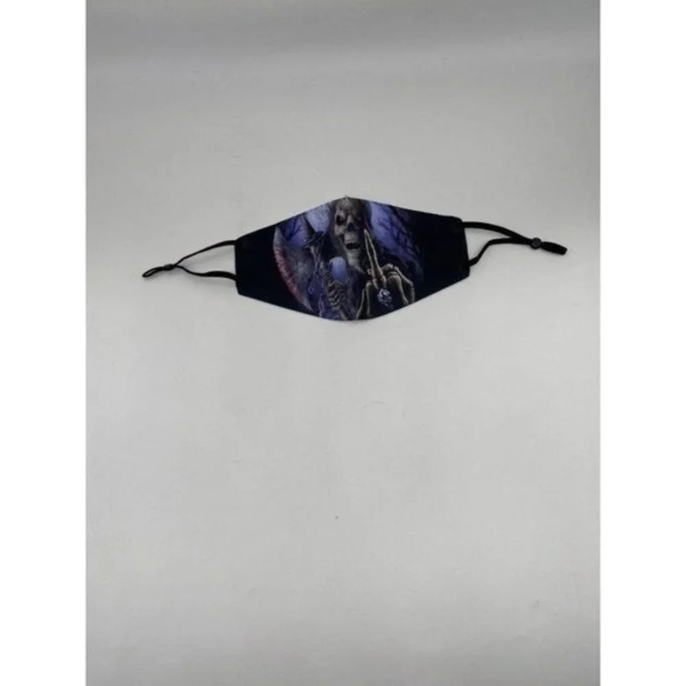 Halloween Skull 3D Face Mask Printed‎ Gothic Punk Face Mask Unisex